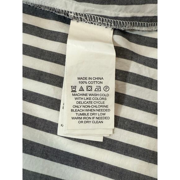 Kate Spade New York Broome Street Stripe Flutter Sleeve Blouse Size XXS - Picture 3 of 8